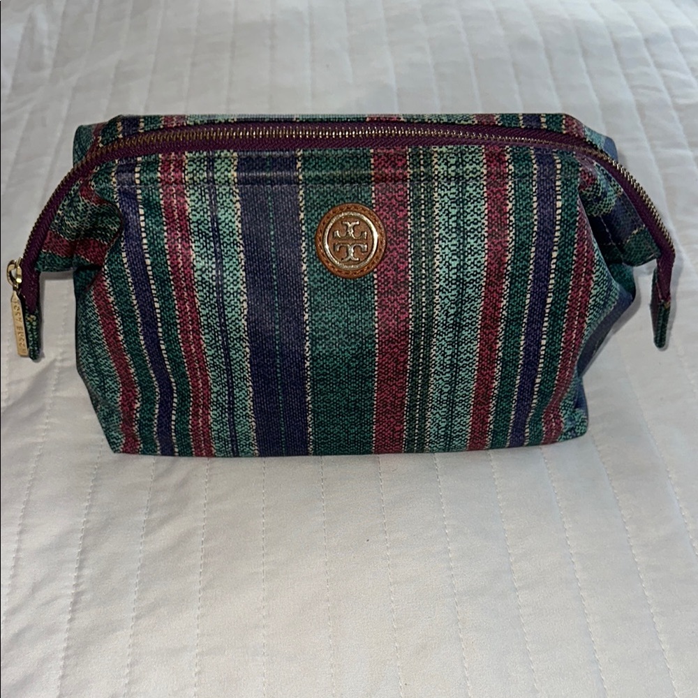 Tory Burch Cosmetic Bag with Stripes